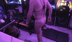 Submissive slut must try some new positions for dildo sucking and dildo fuck training