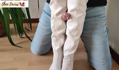 Dominated with two pairs of boots in the same session shoejob bootjob