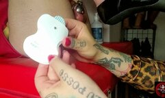 ELECTRIC PLAY WITH CHASTITY AND IMMOBILIZATION