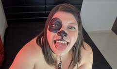 Puppy drooling on the bed