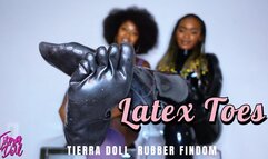 Latex Toes feat Rubber Findom
