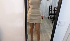 nylons legs, high heels dangling