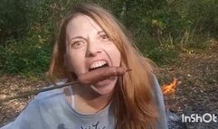 Cooking delicious food over an open fire