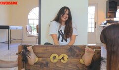 Amazon girl with extremely ticklish feet