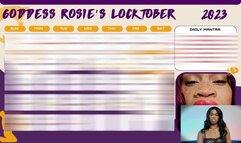 Goddess Rosie Reed's Locktober- Ebony Femdom Goddess Rosie Reed Helps You Celebrate Locktober With Calendar- standard definition