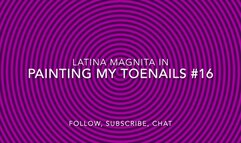 Painting My Toe Nails In a Cheerleaders Outfit