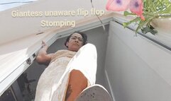 Giantess unaware flip flop Stomping