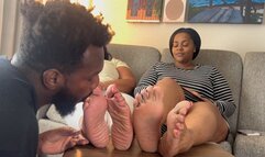 Sucking Step Aunty Kee And My Girlfriends Feet Together