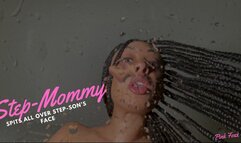 Step-Mommy Spits All Over Step-Sons Face