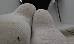 Unaware Giantess Working on Laptop in Socks