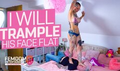 I will trample his face flat ( Trampling with Lady Sandy Foxx ) - 640p wmv