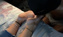 When soles looks so attractive that he cant stop worship them