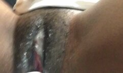 Ebony Squirts in Van