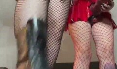 2 Giantess Cocks crushing Tiny Men