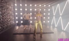 Lights, Camera, Ass Whopping! Lana Luxor Beats Down Backup Dancer (720)