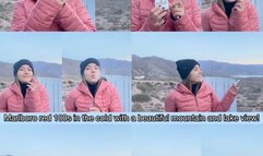 Marlboro red 100s and a beautifull lake and mountain view and chatting with you about my trip!