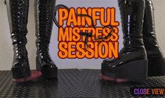 Painful Mistress Session in Heavy Chunky Platform Black CBT Boots (Close Version) - TamyStarly - Shoejob, Bootjob, Ballbusting, Trample, Trampling, Crush, Stomp