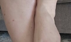 Toes and Soles Closeup with big white creamy calves