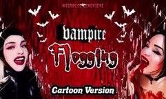 CARTOON VERSION Leather Vampire Femdom Flogs you (MP4 format)