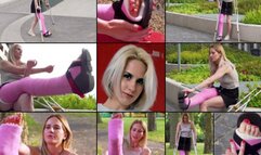 Amydouxxx LLC Crutching and Dealing with an Ill Fitting Cast Sandal & Foot Play (in HD 1920X1080)