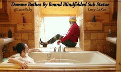 Domme Bathes By Bound Blindfolded Sub Statue