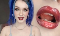 Mesmerising Glossy Lip Fetish edging JOI
