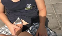 Ball stomping with high heels and sneakers