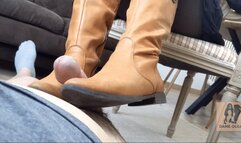 (177) Shoejob in Brown Leather Boots (4K, WMV)