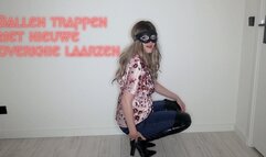 ballen trappen met nieuwe overknee laarzen