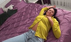 Victorias blown raspberries on MY belly BP