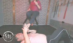 I use my slave loke ashtray and make him clean my feet