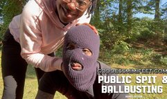 Public Spit and BallBusting Humiliation