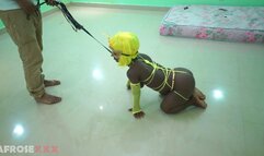 Sexy Bondage BDSM Session With A Hot Ebony Midget