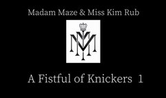 Lingerie thief punished by two mistress