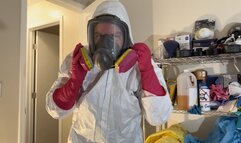 Hazmat Milf Cleans the Bathroom