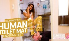I humiliate my human toilet mat under my feet ( Foot Domination with Queen Marie Müller ) - 640p wmv