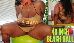 48 Inch Beach Ball Sit Hump And Grind To Pop!