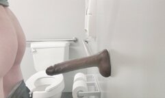 Riding Jason luv dildo at work