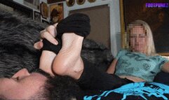 Best Friend's Cousin Gives a Secret Foot Smelling Handjob