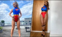 Emma's Halloween Nightmare: Superwoman Bound and Tapegagged in Inescapable Belt Bondage! (FullHD)