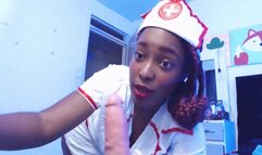 Nursing nurse helps you with your erection with your special medicine