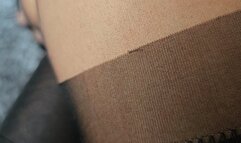 Milah Arches Extreme Close up sexy dangling on black cervin stockings and Louboutin heels