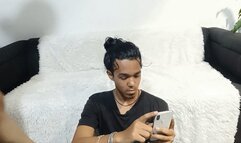 Stephanie sexy leg scissors with her slave