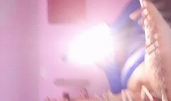 MEGA Zipper 65 ClothPins Going Back And Forth Over Her Theighs