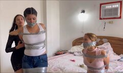 Open Minded Ladies Accepts a Bondage Experience by the Tape Expert (mp4)