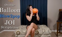 Orange Balloon Blow2pop Fetish JOI Striptease - Kylie Jacobs - MP4 4K HD