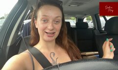 Pretending to be a cleaner on a building site!