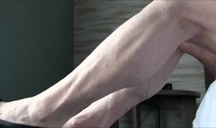 Christal Bentley, legs up on the AC unit