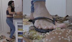 CASUAL CRUSH - Jamie Daniels, Foot Crush, Foot Fetish, Flip Flops - WMV