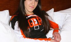 Jazzy - Cheerleader Playing with Handcuffs (Mpeg)